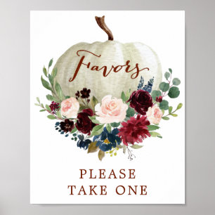 Fall Pumpkin Baby Duwer Favorit-Zeichen Poster