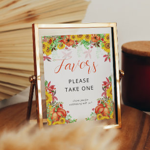 Fall Pumpkin Baby Duwer Favorit-Zeichen Poster