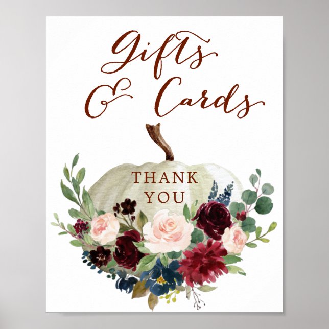 Fall Pumpkin Baby Shooting Geschenke & Cards Schil Poster (Vorne)