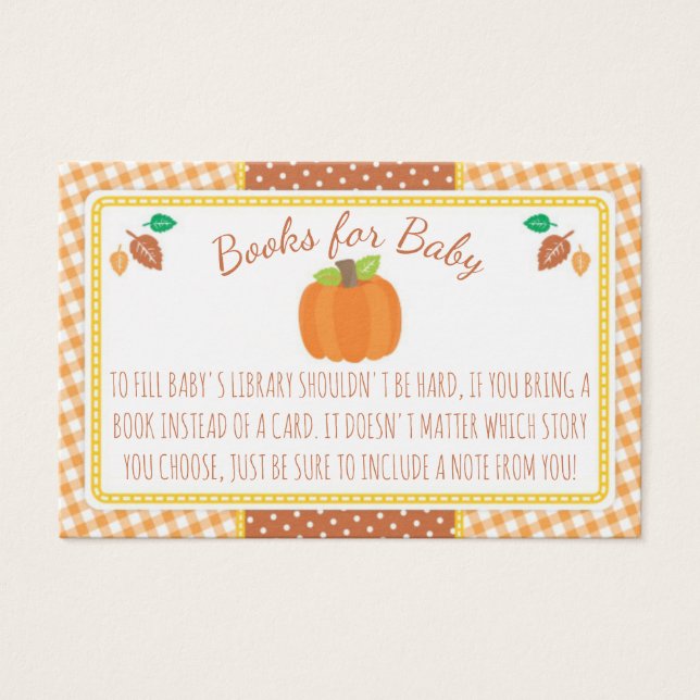 Fall Pumpkin Baby Showcard Buchungsanfrage (Vorderseite)