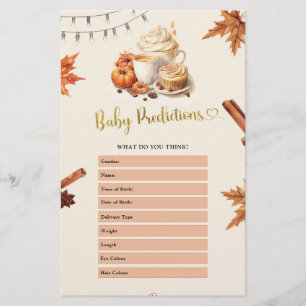 Fall Pumpkin Baby Shower Baby Vorhersagen Spiele