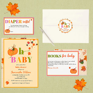 Fall Pumpkin Baby Shower Boy Einladung