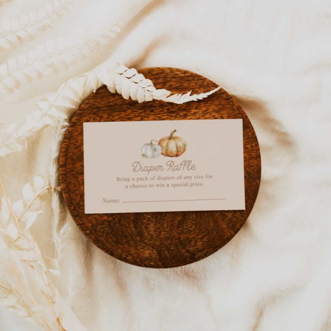 Fall Pumpkin Baby Shower Diaper Raffle Ticket Begleitkarte (Von Creator hochgeladen)