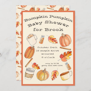 Fall Pumpkin Baby Shower Einladung