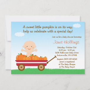 Fall Pumpkin Baby Shower Einladung