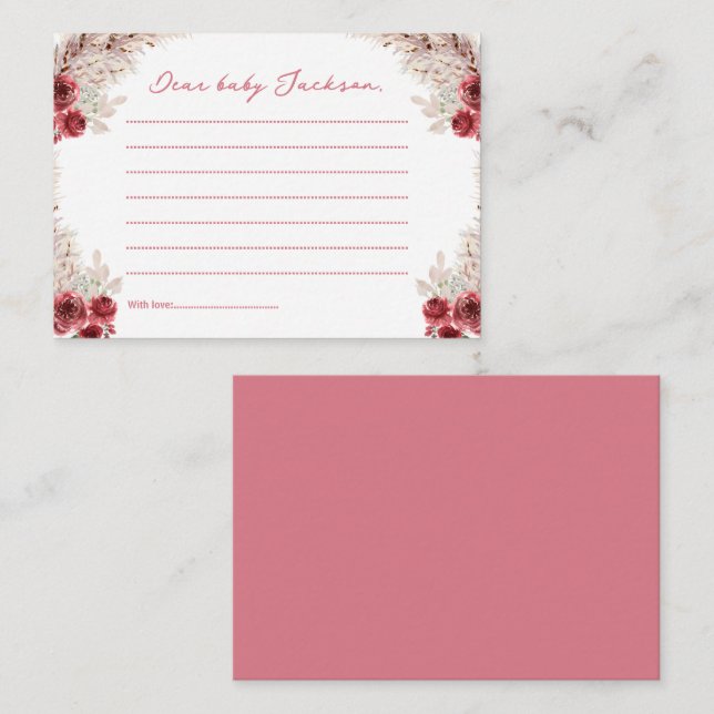 Fall Pumpkin Baby Shower Time Kapselkarte Begleitkarte (Vorne/Hinten)