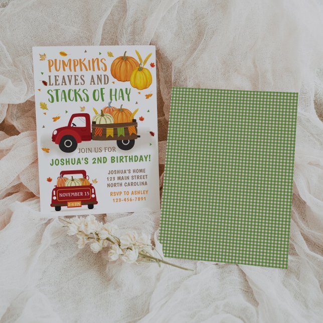 Fall Pumpkin Birthday Invitation Boy Einladung (Von Creator hochgeladen)