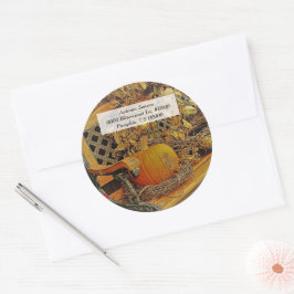 Fall / Pumpkin & Bittersweet Vine / Umschlag Aufkl Runder Aufkleber