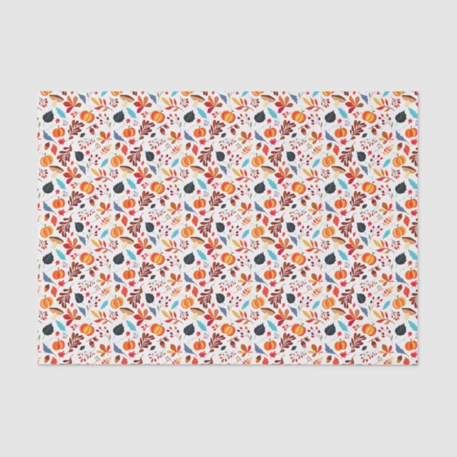 Fall Pumpkin & Blätter Seidenpapier (Vorderseite)