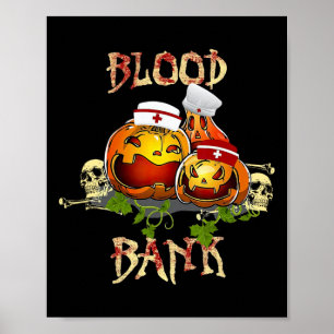 Fall Pumpkin Blood Nk Halloween Labrador Scientist Poster