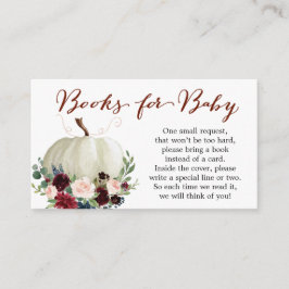Fall Pumpkin Book Request Baby Showkarte Begleitkarte