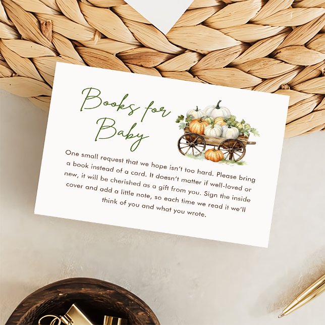 Fall Pumpkin Books for Baby Shooting Begleitkarte (Von Creator hochgeladen)