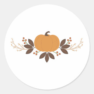 Fall Pumpkin Border Runder Aufkleber