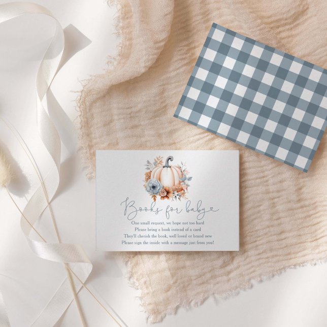 Fall Pumpkin Boy Babydusche Bücher für Baby Begleitkarte (Von Creator hochgeladen)