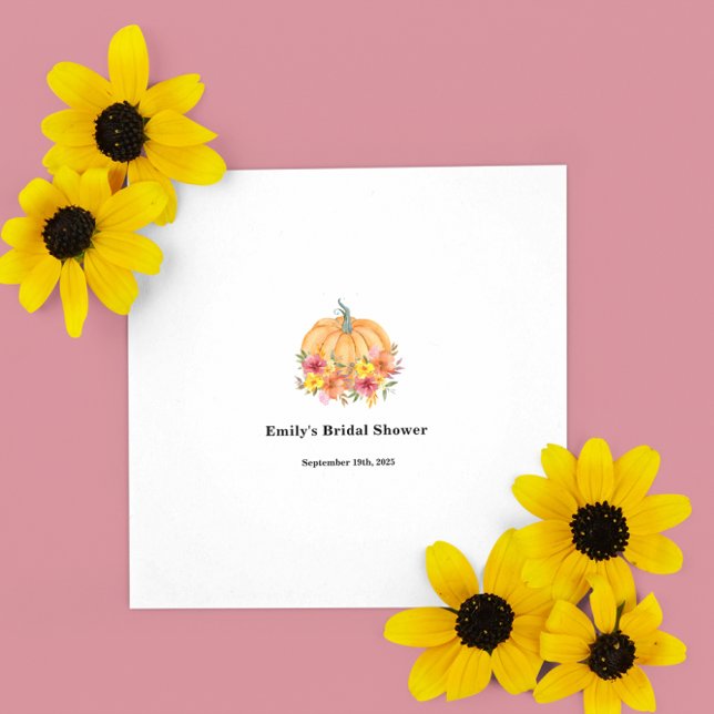 Fall Pumpkin-Brautparty Serviette (Von Creator hochgeladen)