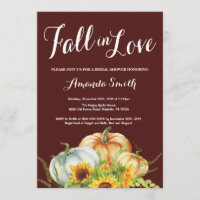Fall Pumpkin Bridal Dusche Einladung