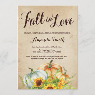 Fall Pumpkin Bridal Dusche Einladung