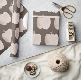 Fall Pumpkin Brown Boho Wrapping Paper Geschenkpapier
