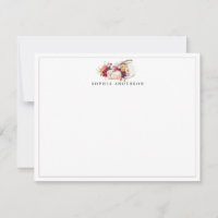 Fall Pumpkin Burgundy Orange Floral Wasserfarbe