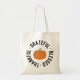 Fall Pumpkin Dankbarkeit dankbar gesegnet Herbst Tragetasche