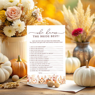 Fall Pumpkin, der Braut das beste Duschspiel kennt