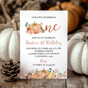 Fall Pumpkin eine erste Einladung zum Geburtstag