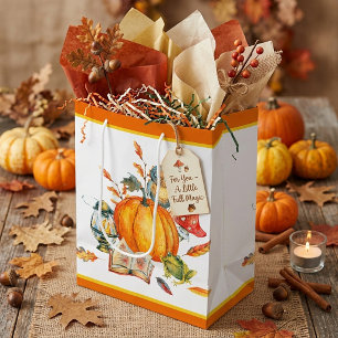 Fall Pumpkin-Eule und Frosch Mittlere Geschenktüte
