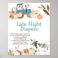 Fall Pumpkin Farm Animal Spate Night Diapers