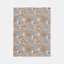 Fall Pumpkin Field mit Herbstlauben und Pilzen