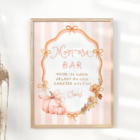 Fall Pumpkin Floral Baby Dusche Mama-osa Bar