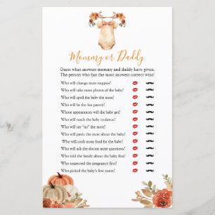 Fall Pumpkin Floral Baby Kleidung Mommy oder Daddy