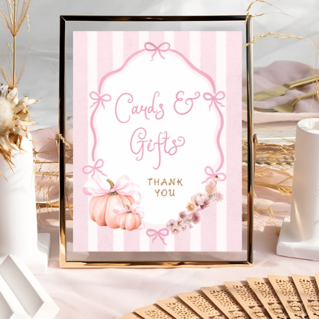 Fall Pumpkin Floral Baby Shower Cards and Gifts Poster (Von Creator hochgeladen)