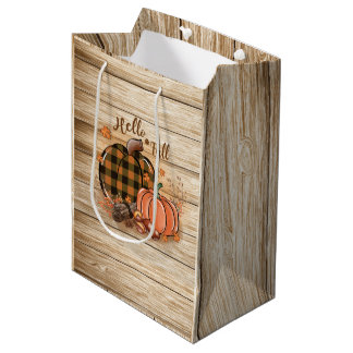 Fall Pumpkin-Geschenktasche Mittlere Geschenktüte