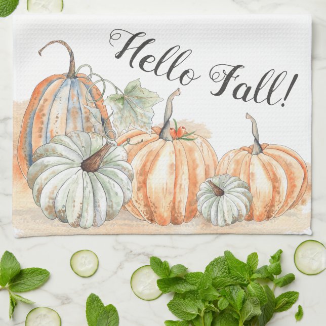 Fall Pumpkin Geschirrtuch (Gefaltet)