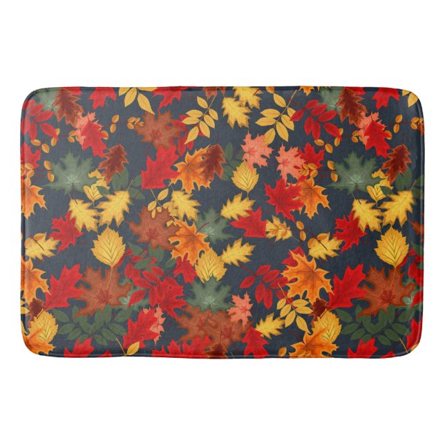 Fall Pumpkin Gewürz Halloween Erntedank Pumpkins Badematte (Vorderseite)