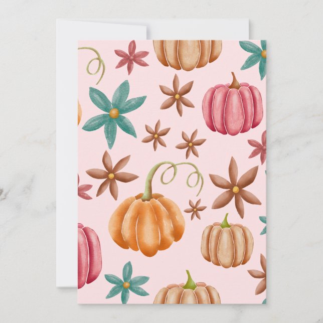 Fall Pumpkin Gewürz Halloween Erntedank Pumpkins Einladung (Vorderseite)