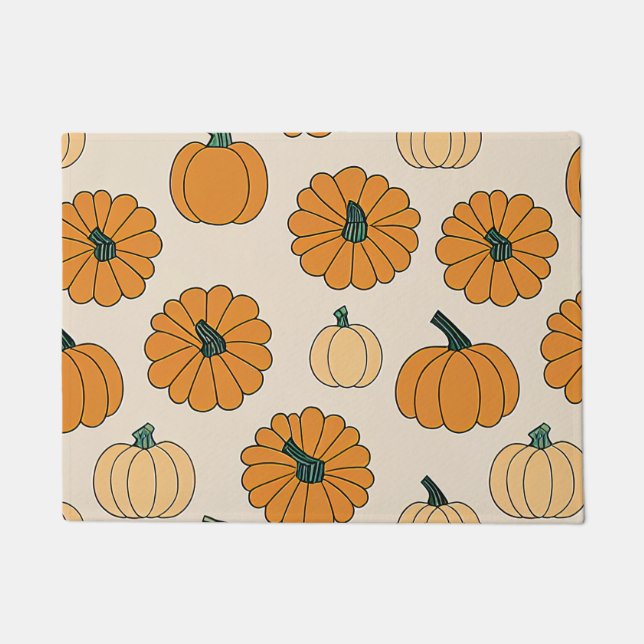 Fall Pumpkin Gewürz Halloween Erntedank Pumpkins Fußmatte (Vorderseite)