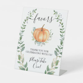 Fall Pumpkin Greenery Gold Favoriten Bitte nimm di Sockelschild