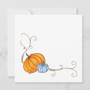 Fall Pumpkin-Grußkarte Feiertagskarte