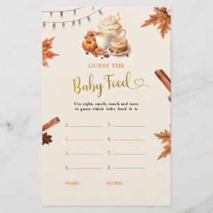 Fall Pumpkin Guess The Baby Food Games