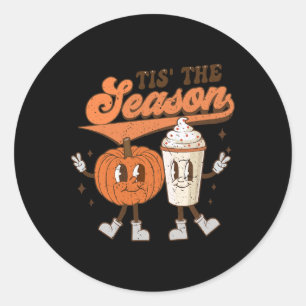 Fall Pumpkin Halloween Kostüm Dies ist die Jahresz Runder Aufkleber