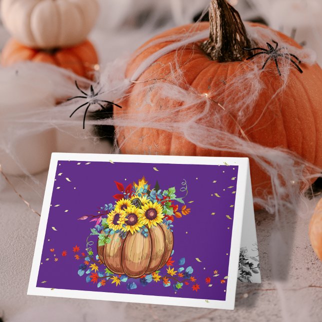 Fall Pumpkin Happy Halloween Card (Von Creator hochgeladen)
