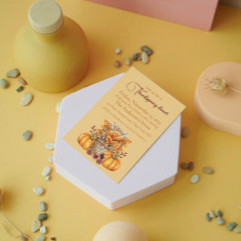 Fall Pumpkin Harvest Erntedank Dinner Holiday Postkarte