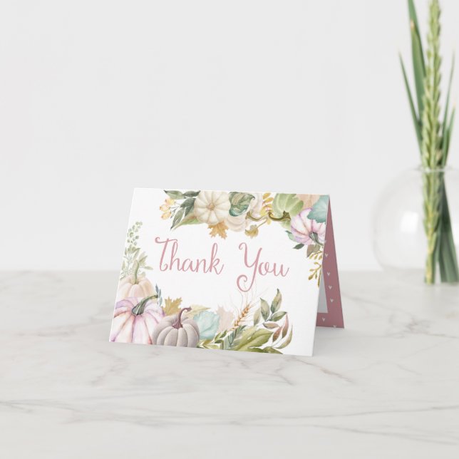 Fall Pumpkin Herbst Dankeschön Karte (Vorderseite)