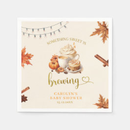 Fall Pumpkin ist Brewing Coffee Verlass Paper Napk Serviette