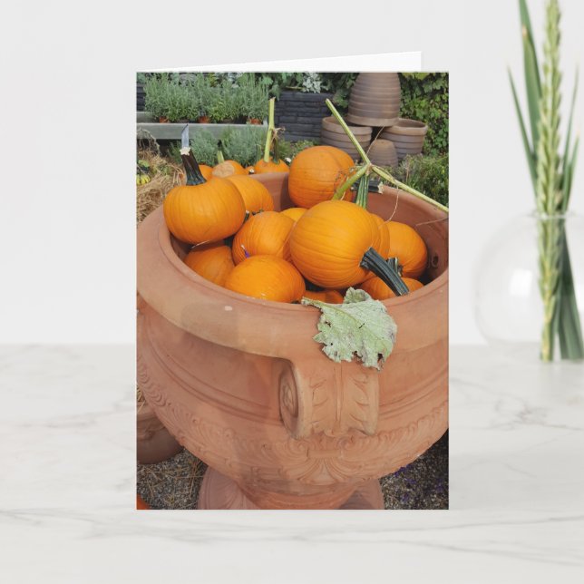 Fall Pumpkin Karte (Vorderseite)