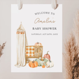Fall Pumpkin Kinderzimmer Babydusche Willkommenspe Poster