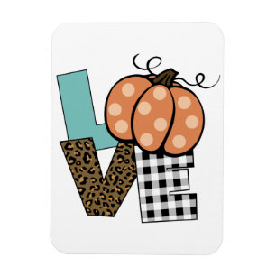Fall Pumpkin-Liebe Magnet
