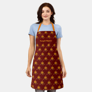 Fall PUMPKIN Maestro PERSONALISIERT Burgund Schürze