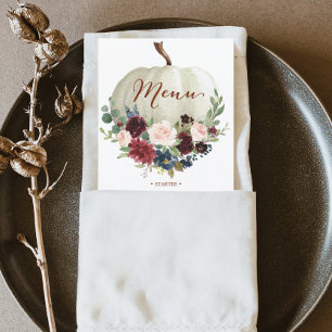 Fall Pumpkin Menus Menükarte